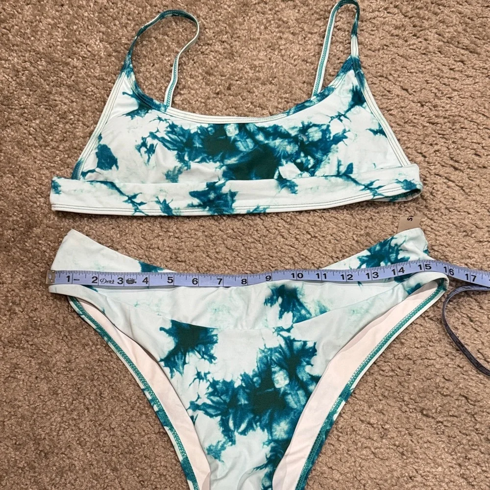 Blue Tie-Dye Bikini Set